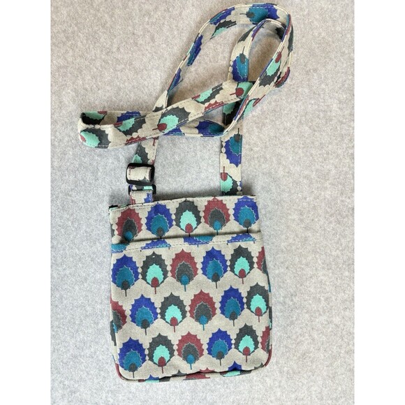 Kavu Keeper Limited Edition Peacock Pattern Crossbody Shoulder Bag Purse - Picture 5 of 16